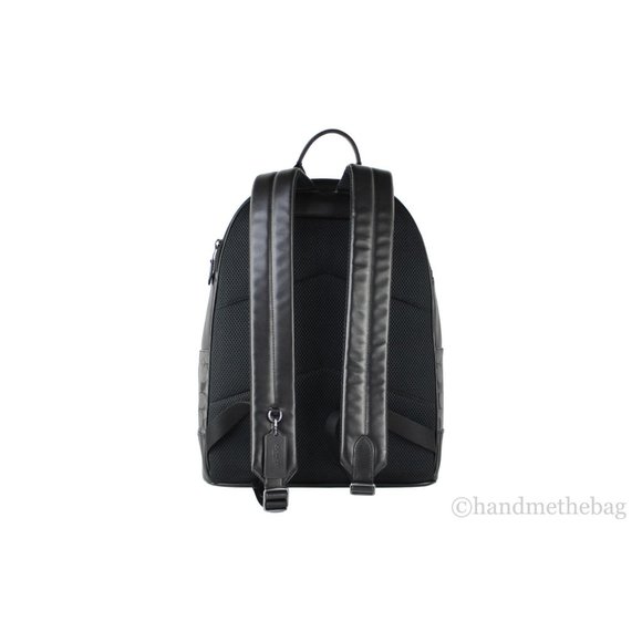 NEW Coach Men's West Large Backpack Charcoal Black Signature Coated Canvas NWT - Picture 6 of 9